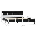 vidaXL Cadre de lit avec LED sans matelas noir 160x200 cm