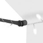 vidaXL Auvent manuel rétractable avec LED 200 cm Crème