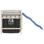 vidaXL Rideaux pour lit mezzanine blanc et noir polyester