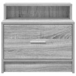 vidaXL Table de chevet avec tiroir sonoma gris 51x31x47 cm