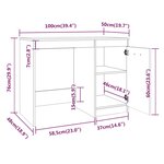 vidaXL Bureau Chêne marron 100x50x76 cm Bois d'ingénierie