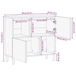 vidaXL Buffet marron 80x33x75 cm bois massif de manguier
