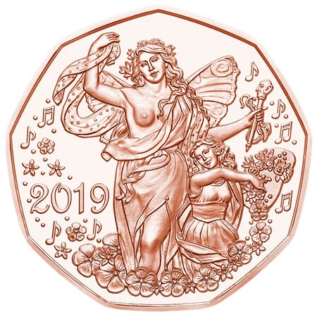 Pièce de monnaie 5 euro Autriche 2019 – La joie de vivre