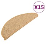 vidaXL Tapis d'escalier auto-adhésifs 15 Pièces Orange 65x21x4 cm
