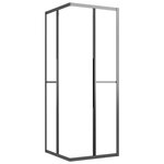 vidaXL Cabine de douche ESG dépoli 70x70x180 cm Noir