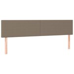 vidaXL Sommier à lattes de lit matelas et LED taupe 120x190 cm tissu