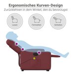 vidaXL Fauteuil inclinable de massage Rouge bordeaux Similicuir