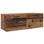 vidaXL Meuble mural Vieux bois 100 x 36.5 x 35 cm Bois d'ingénierie