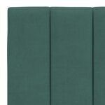 vidaXL Coussin de tête de lit Hanko vert foncé 120 cm velours