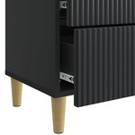 vidaXL Cabinet de chevet Noir 62 x 34 5 x 48 cm Bois d'ingénierie