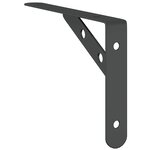vidaXL Supports d'étagères 4 Pièces 20x2 5x14 cm noir acier inoxydable