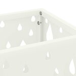 vidaXL Porte-parapluie Blanc 15 5 x 15 5 x 49 cm Acier