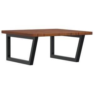 vidaXL Étagère de vasque murale acier et bois de chêne massif