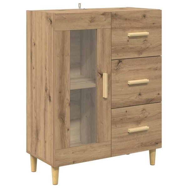 vidaXL Buffet Chêne artisanal 69 5 x 34 x 90 cm Bois d'ingénierie