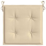 vidaXL Coussins de chaise jardin lot de 6 beige 50x50x4cm tissu oxford