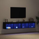 vidaXL Ensemble meuble TV 2 Pièces Chêne noir 80 x 30 x 30 cm