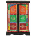 vidaXL Buffet peint à la main avec portes 53x30x75 cm Bois de manguier