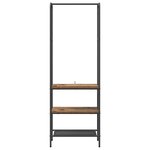vidaXL Portant à vêtements avec étagères Bois ancien 60 x 30 x 171 cm