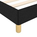 vidaXL Cadre de lit sans matelas noir 120x190 cm tissu