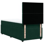 vidaXL Sommier à lattes de lit avec matelas Vert foncé 90x200 cm