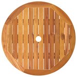 vidaXL Table de jardin pliable Ø60x75 cm Bois d'eucalyptus solide