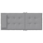 vidaXL Coussins de chaise à dossier haut lot de 6 gris tissu oxford