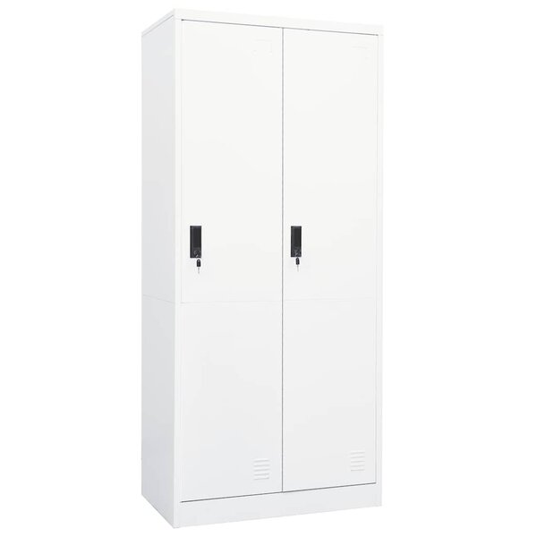 vidaXL Garde-robe Blanc 80x50x180 cm Acier