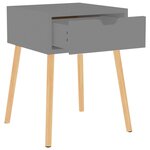 vidaXL Table de chevet Gris 40x40x56 cm Aggloméré