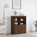 vidaXL Buffet chêne marron 81x37x100 cm bois d'ingénierie