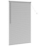 vidaXL Store de Fenêtre avec des rideaux Manuel Argent Aluminium