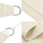 vidaXL Voile de parasol tissu oxford triangulaire 3 6x3 6x3 6 m crème