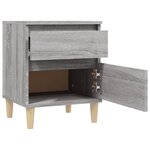 vidaXL Table de chevet Sonoma gris 40x35x50 cm