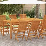 vidaXL Table à manger de jardin 180x90x75 cm bois massif d'acacia