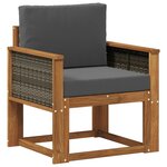 vidaXL Sofa de milieu extérieur Bois d'Acacia Massif Naturel