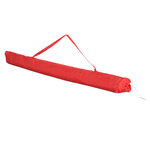 Parasol inclinable octogonal Ø 190 cm tissu polyester haute densité anti-UV hauteur réglable mât alu sac de transport inclus rouge