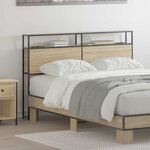 vidaXL Tête de lit de rangement Chêne sonoma 120 cm Bois d'ingénierie
