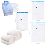 Vidaxl sacs de voyage sous vide sacs de vêtements 80x60 cm 10 pièces