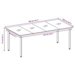 vidaXL Table à dîner de jardin Noir 200x100x74 cm Acier et verre