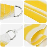 vidaXL Voile d'ombre Jaune et blanc 6 x 8 m HDPE