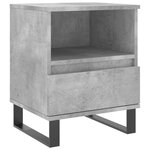 vidaXL Tables de chevet 2 Pièces gris béton 40x35x50 cm bois d’ingénierie