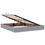 vidaXL Lit de rangement LED avec matelas Gris clair 160 x 200 cm Tissu
