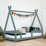 Lit cabane enfant NAKANA 120 x 180 vert sauge