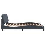 vidaXL Cadre de lit sans matelas gris foncé 180x200 cm velours