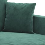 vidaXL Canapé à 2 places Vert foncé 140 cm Velours