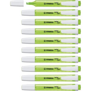 Surligneur de poche SWING COOL Pointe Biseautée 1 - 4 mm Vert x 10 STABILO
