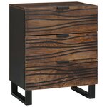 vidaXL Cabinet de chevet 50x33x60 cm en bois massif de manguier et bois aggloméré