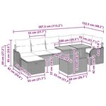 vidaXL Ensemble de canapé de jardin 8 Pièces Beige 287 5 x 122 5 x 85 cm