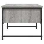 vidaXL Table basse sonoma gris 101x49x39 5 cm bois d'ingénierie