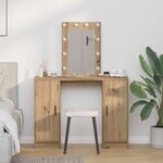 vidaXL Table de Toilette Marron 102 x 33 x 135 cm Bois d'ingénierie
