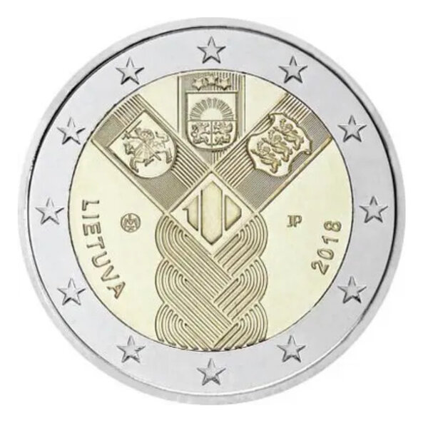 2 euros commémorative Lituanie 2018 - Des états Baltes.